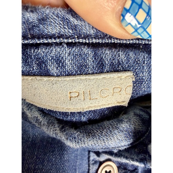 Anthropologie Pilcro The Wanderer Boho Embroidered Denim Shorts Women's Size 33 - Picture 3 of 16